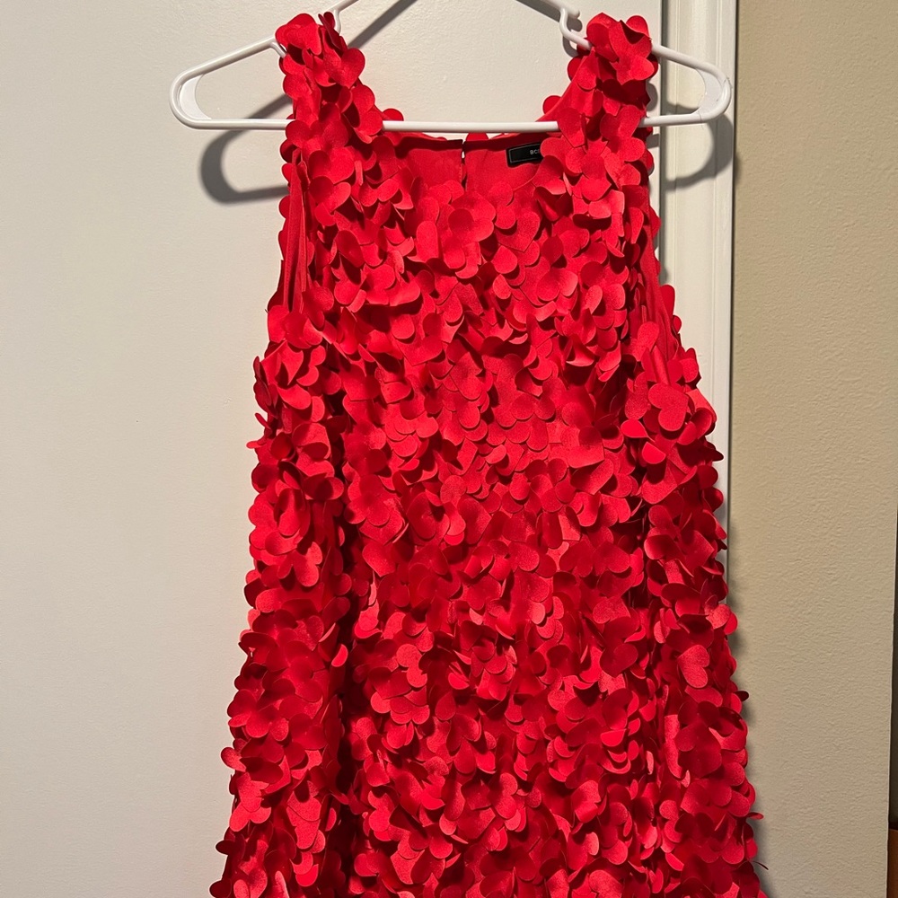 BCBG maxazria red heart cocktail dress. Worn once! Size 4
